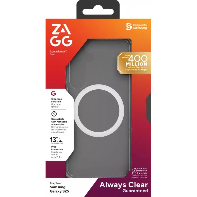 Funda ZAGG Crystal Palace Snap Samsung Galaxy S25 Transparente
