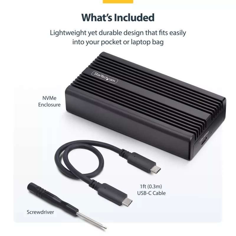 Caja para SSD NVMe M.2 USB4 de StarTech.com, 40 Gbit/s, caja externa USB-C/Thunderbolt para SSD NVMe, carcasa con disipador de aluminio, B+M/M-Key