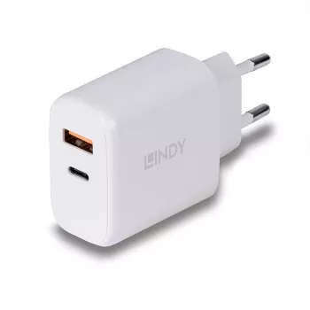 Cargador móvil Lindy 73424 universal Blanco AC carga rápida para interiores