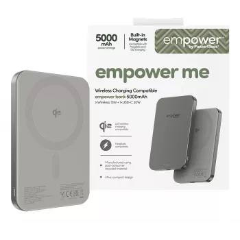 Batería externa PanzerGlass empower by empower Bank 5000mAh Titanium