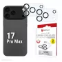 Displex Full Cover cristal protector para lente de cámara iPhone 17 Pro Max, 10H, protección completa de cámara, montaje rápido, pack de 2