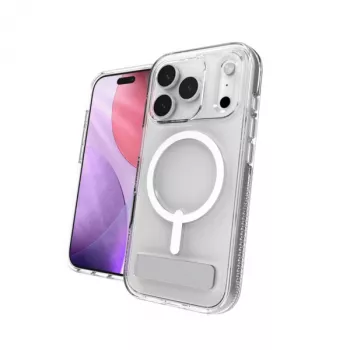 Funda ZAGG Crystal Palace Snap Kickstand para Apple iPhone 17 Pro transparente
