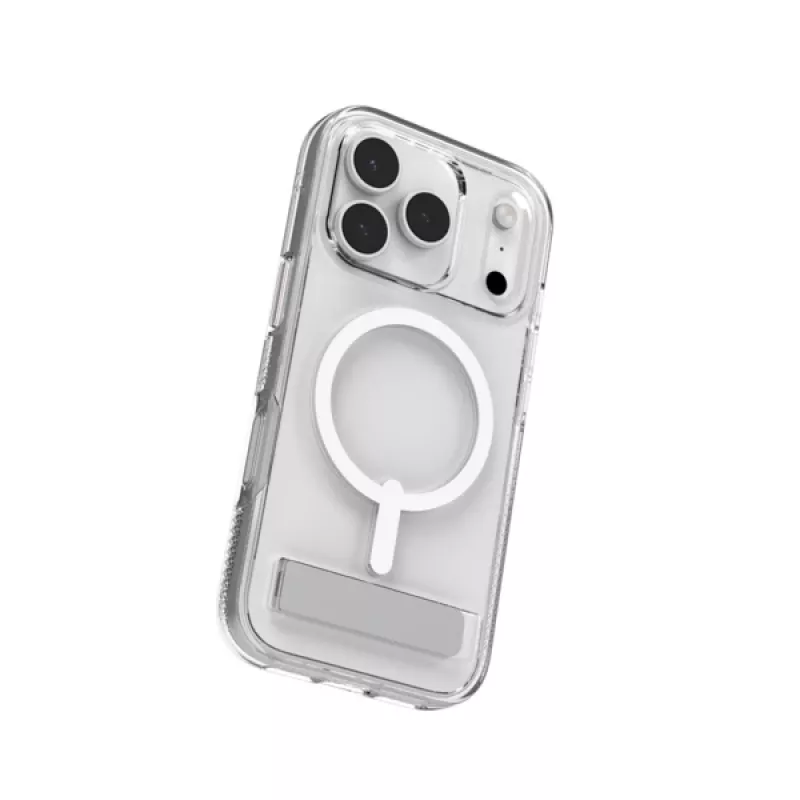 Funda ZAGG Crystal Palace Snap Kickstand para Apple iPhone 17 Pro transparente