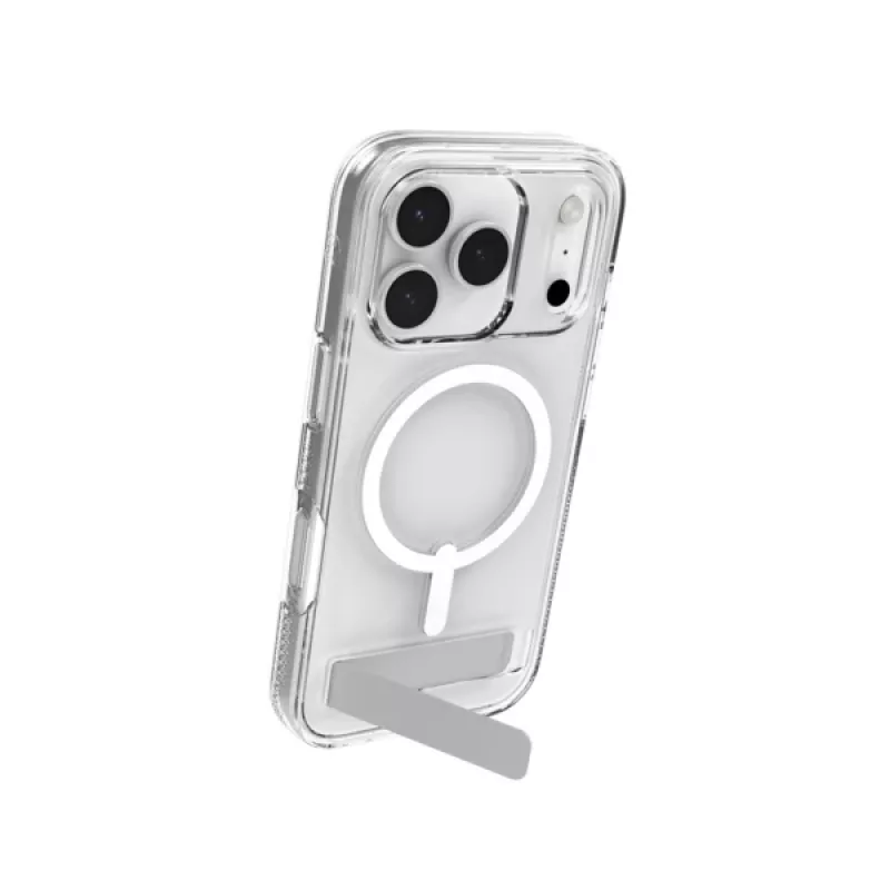 Funda ZAGG Crystal Palace Snap Kickstand para Apple iPhone 17 Pro transparente