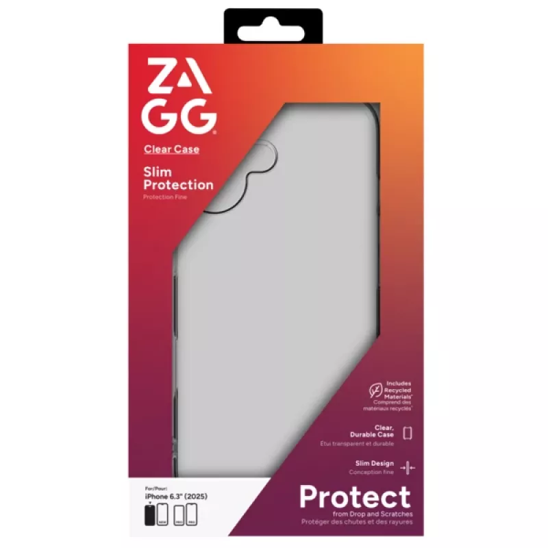 ZAGG 702319251 funda transparente para Apple iPhone 17, TPU, transparente