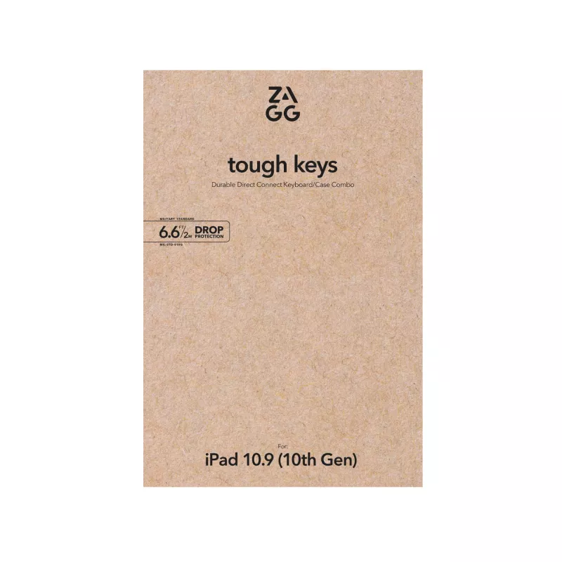 ZAGG Tough Keys-Apple-iPad 10th Gen/A16-negro-alemán (B2B Brown Box)