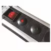 Alargador de corriente M-Cab POW0001 2m 6 tomas de CA para interiores negro plateado