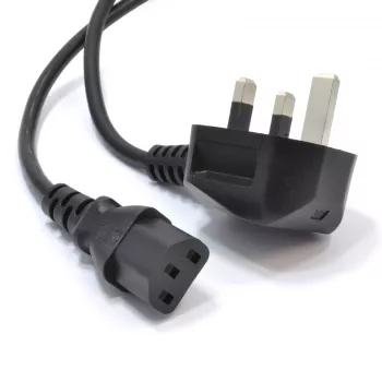 Cable de alimentación Origin Storage C13 (Kettle) a UK, 1,8 m, conector macho tipo G, conector hembra C13