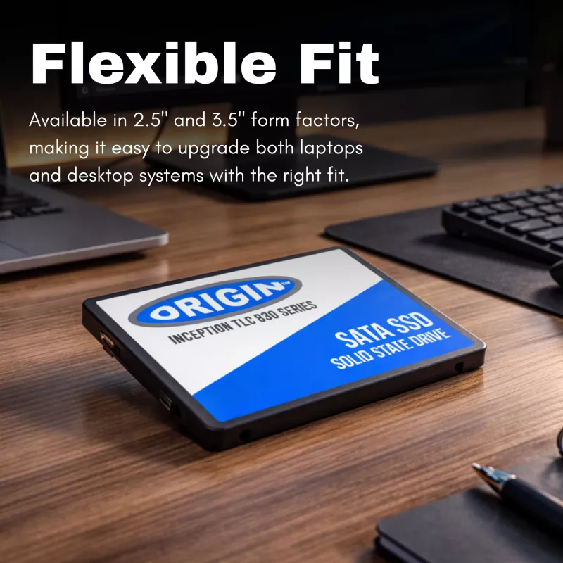 Origin Storage OTLC5123DSATA/2.5 Inception TLC830 Series SSD, 512 GB, 2,5 pulgadas, SATA III 6 Gbit/s, 3D TLC, 7 mm