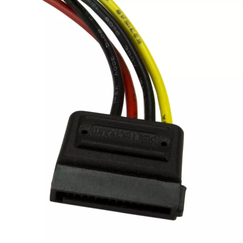 Adaptador de cable de alimentación StarTech.com de 15 cm de 4 pines LP4 a SATA, Molex (4 pines), SATA 15 pines, 0,152 m, conector macho, recto, recto
