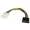 Adaptador de cable de alimentación StarTech.com de 15 cm de 4 pines LP4 a SATA, Molex (4 pines), SATA 15 pines, 0,152 m, conector macho, recto, recto