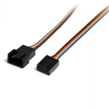 Cable de extensión de alimentación de ventilador de 4 pines StarTech.com de 12 pulgadas - M/H, Molex (4 pines), Molex (4 pines), 0,305 m, conector macho, conector hembra, recto
