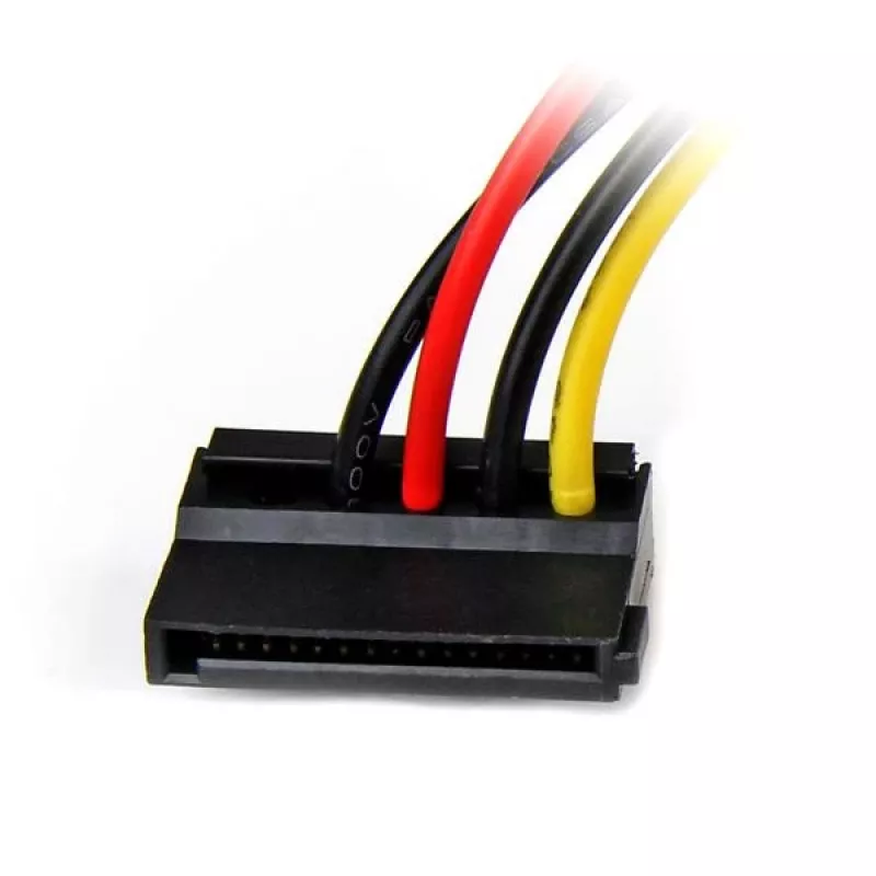 Adaptador de cable de alimentación StarTech.com de 6 in de 4 pines LP4 a SATA en ángulo izquierdo