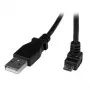 Cable Micro-USB StarTech.com de 2 m - A a Micro-B en ángulo, 2 m, USB A, Micro-USB B, USB 2.0, 0,48 Gbit/s, Negro