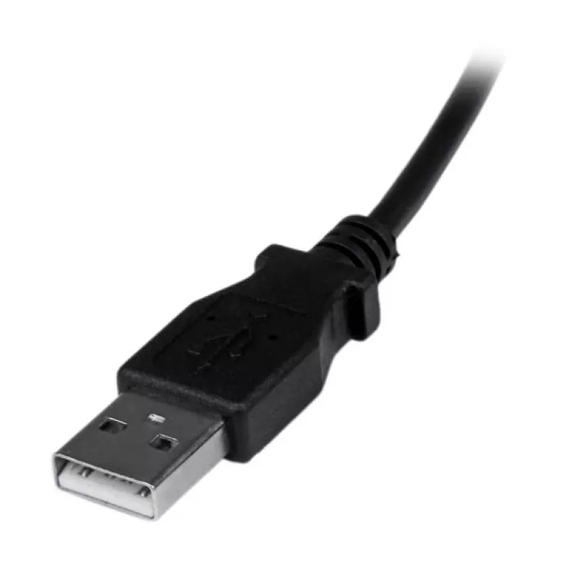 Cable Micro-USB StarTech.com de 2 m - A a Micro-B en ángulo, 2 m, USB A, Micro-USB B, USB 2.0, 0,48 Gbit/s, Negro
