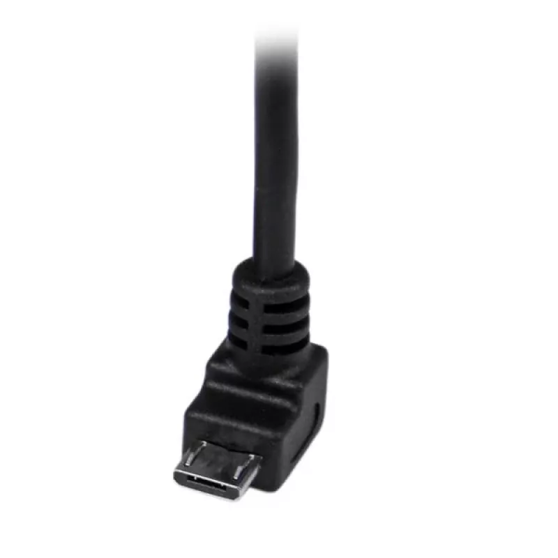 Cable Micro-USB StarTech.com de 2 m - A a Micro-B en ángulo, 2 m, USB A, Micro-USB B, USB 2.0, 0,48 Gbit/s, Negro