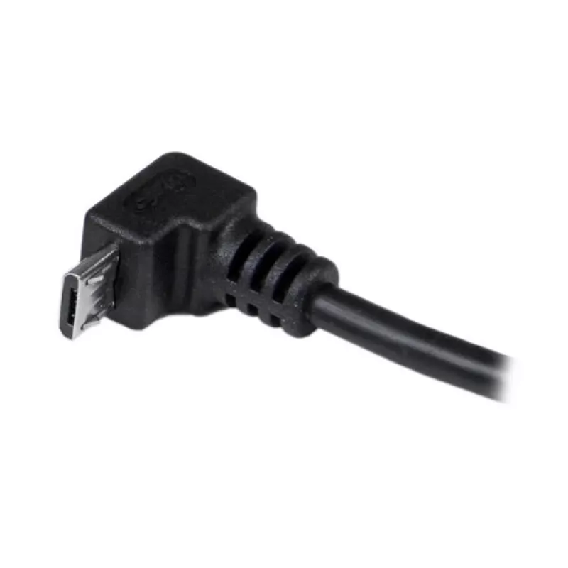 Cable Micro-USB StarTech.com de 2 m - A a Micro-B en ángulo, 2 m, USB A, Micro-USB B, USB 2.0, 0,48 Gbit/s, Negro