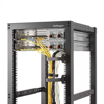 Gancho en D multidireccional vertical para gestión de cables de rack de servidor StarTech.com 6 x 10 cm (2,4 x 3,9 pulgadas)
