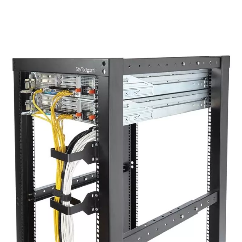 Gancho en D multidireccional vertical para gestión de cables de rack de servidor StarTech.com 6 x 10 cm (2,4 x 3,9 pulgadas)