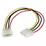 Cable de extensión de alimentación LP4 StarTech.com de 12 in - M/H, Molex (4 pines), Molex (4 pines), 0,304 m, conector macho, conector hembra, recto