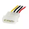 Cable de extensión de alimentación LP4 StarTech.com de 12 in - M/H, Molex (4 pines), Molex (4 pines), 0,304 m, conector macho, conector hembra, recto