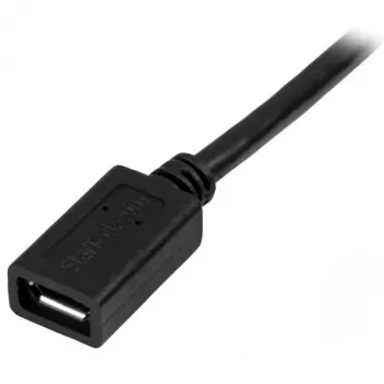 Cable de extensión Micro-USB StarTech.com - M/H - 0,5 m (20 pulgadas), 0,5 m, Micro-USB B, Micro-USB B, USB 2.0, 0,48 Gbit/s, Negro