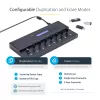 StarTech.com Duplicador y borrador autónomo de memorias USB 1 a 15, copiadora múltiple de unidades flash USB, copia de sistema, archivos y unidad completa a 1,5 GB/min, borrado simple y de 3 pasadas, pantalla LCD – TAA