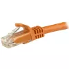 StarTech.com N6PATC150CMOR cable de conexión Ethernet CAT6, 1,5 m, UTP, RJ45 antienganche, 24AWG, 100W PoE, naranja