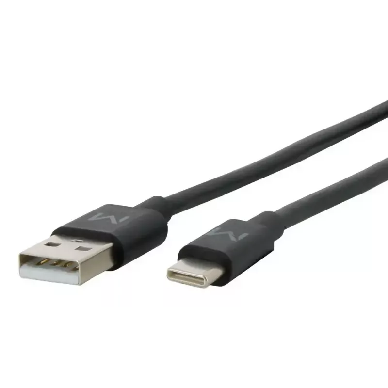 Mobilis 020013 Energia cable USB-A a USB-C, 1 m, negro