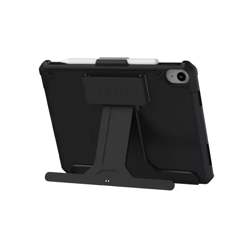 Urban Armor Gear 12339HB14040 Scout funda resistente con correa de mano y soporte para iPad de 10,9 pulgadas (10.ª generación, 2022), 27,7 cm, TPU, negra