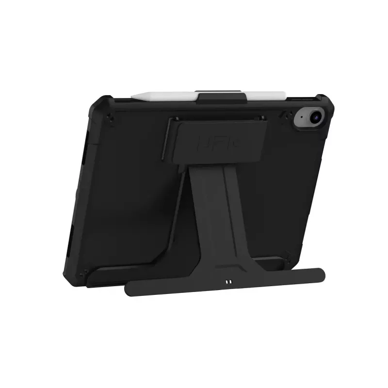 Urban Armor Gear 12339HB14040 Scout funda resistente con correa de mano y soporte para iPad de 10,9 pulgadas (10.ª generación, 2022), 27,7 cm, TPU, negra