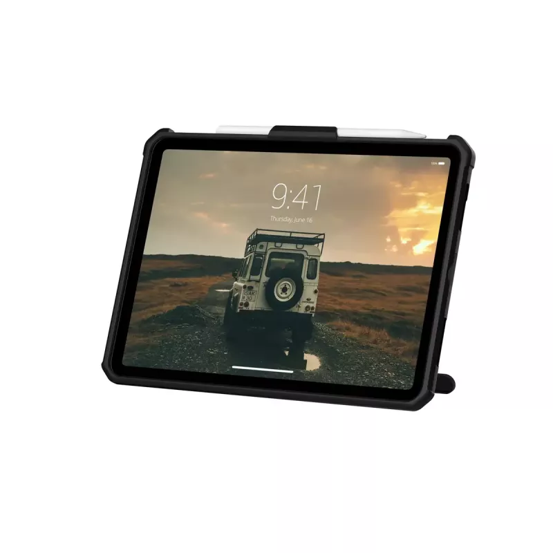 Urban Armor Gear 12339HB14040 Scout funda resistente con correa de mano y soporte para iPad de 10,9 pulgadas (10.ª generación, 2022), 27,7 cm, TPU, negra