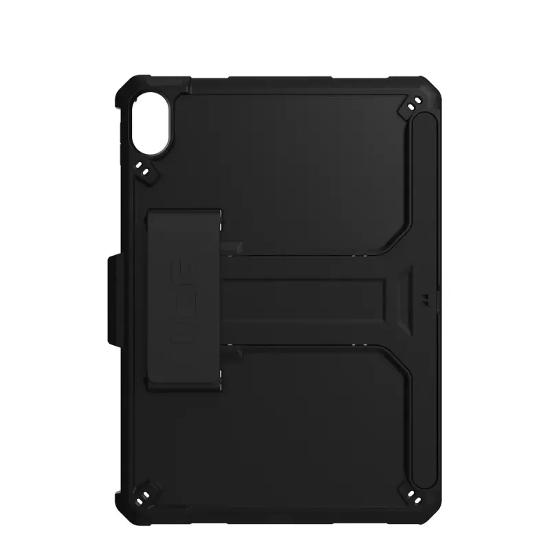Urban Armor Gear 12339HB14040 Scout funda resistente con correa de mano y soporte para iPad de 10,9 pulgadas (10.ª generación, 2022), 27,7 cm, TPU, negra
