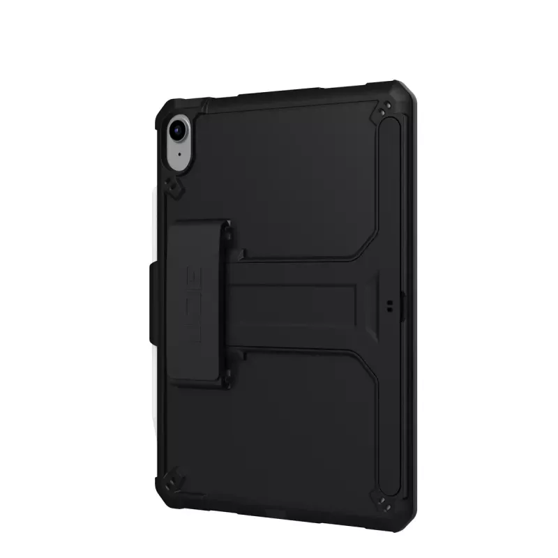 Urban Armor Gear 12339HB14040 Scout funda resistente con correa de mano y soporte para iPad de 10,9 pulgadas (10.ª generación, 2022), 27,7 cm, TPU, negra