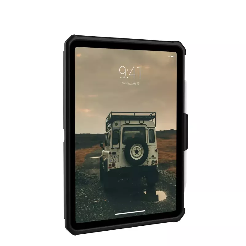 Urban Armor Gear 12339HB14040 Scout funda resistente con correa de mano y soporte para iPad de 10,9 pulgadas (10.ª generación, 2022), 27,7 cm, TPU, negra