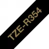 Etiqueta de rotulación Brother TZE-R354 Oro sobre Negro