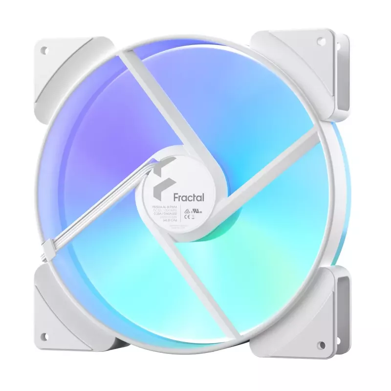 Fractal Design Prisma AL-18 ARGB PWM ventilador de caja, 180 mm, blanco