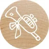 Sello redondo Colop 165226 Sello de madera 3 cm de diámetro