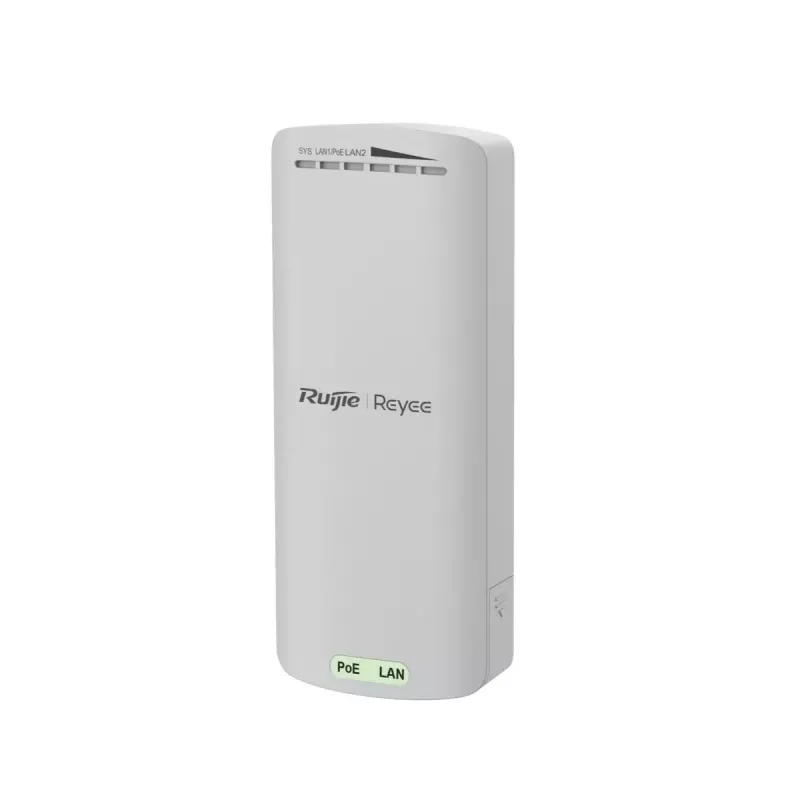 Ruijie Reyee RG-EST100-E puente inalámbrico para exteriores (punto de acceso), 2,4 GHz, 300 Mbps, 500 m, 2x Fast Ethernet, PoE, antena direccional de 10 dBi, IP55
