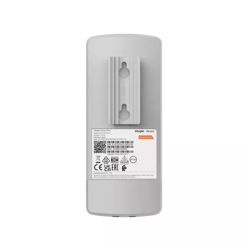 Ruijie Reyee RG-EST100-E puente inalámbrico para exteriores (punto de acceso), 2,4 GHz, 300 Mbps, 500 m, 2x Fast Ethernet, PoE, antena direccional de 10 dBi, IP55