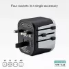 Fuente de alimentación para dispositivos móviles SBS Mobile TEADAPT2USBUNI — negro/plata, adaptador USB