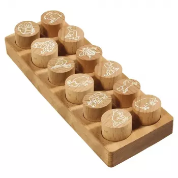 Sello redondo Colop 165225 goma madera 3 cm de diámetro