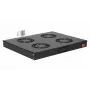 Equip ventiladores de refrigeración 19', 1U, 4 ventiladores, RAL9005 negro