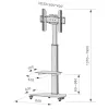 Techly soporte de suelo con bandeja TV LCD/LED/Plasma 37-70 pulgadas blanco