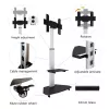 Techly soporte de suelo con bandeja TV LCD/LED/Plasma 37-70 pulgadas blanco