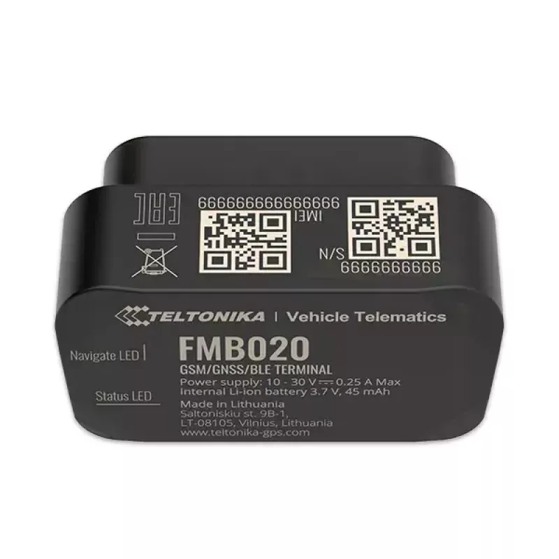 Rastreador GPS Teltonika FMB020 coche negro resistente al polvo 0,128 GB
