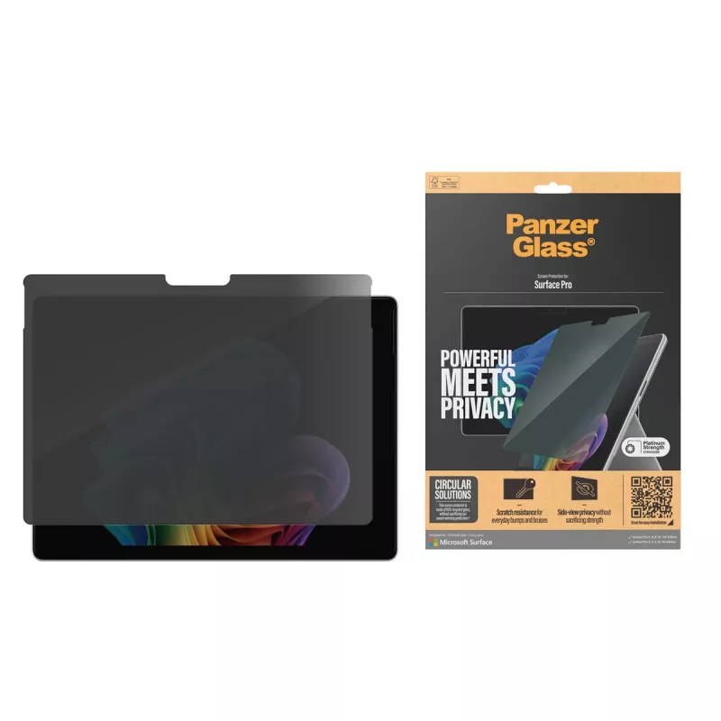 PanzerGlass ® protector de pantalla de privacidad Microsoft Surface Pro X | Pro 8 | Pro 9 | Pro 10 | Pro 11th Edition | Ultra-Wide Fit