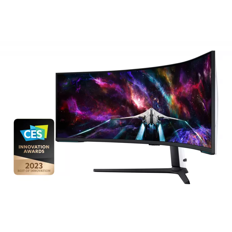 Samsung G95NC Monitor de ordenador 144,8 cm (57 inch) 7680 x 2160 Dual UHD QLED blanco
