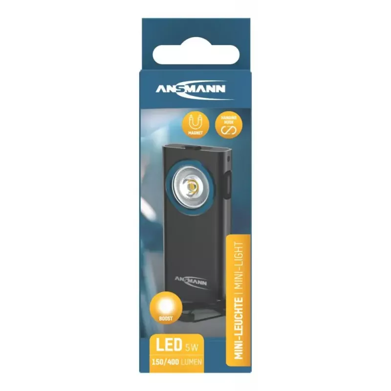 Linterna de llavero Ansmann ML400R negra LED 5W recargable por USB