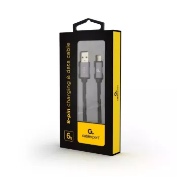 Cable para móvil GEMBIRD USB A a Lightning CCB-MUSB2B-AMLM-6 1,8 m USB 2.0 Negro